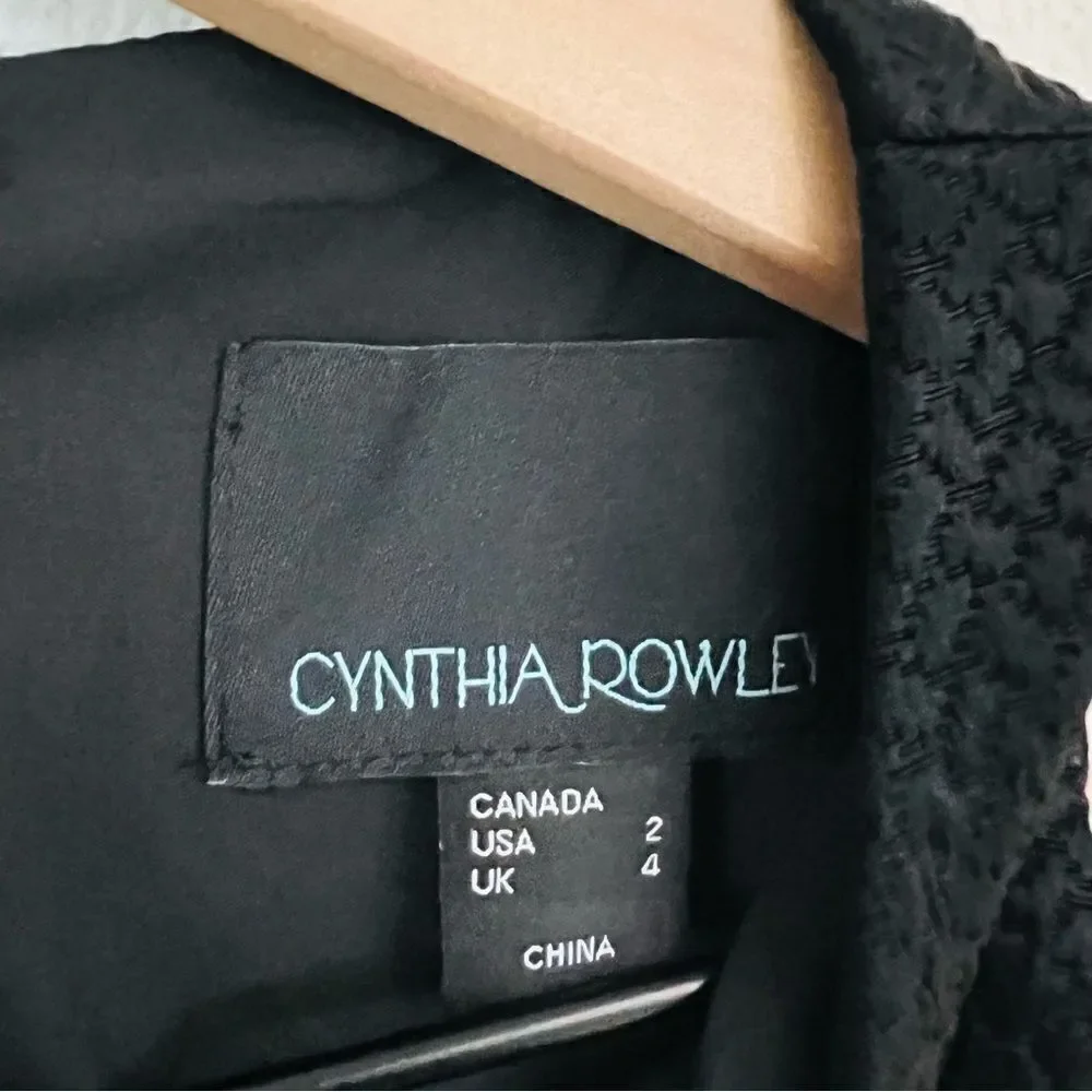 Cynthia rowley Women's Black Mid Cut Out Midi Sleeveless Dress Size 2